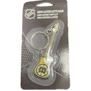 BOSTON BRUINS MINI GUITAR KEYCHAIN WOODROW NEW LICENSED NHL